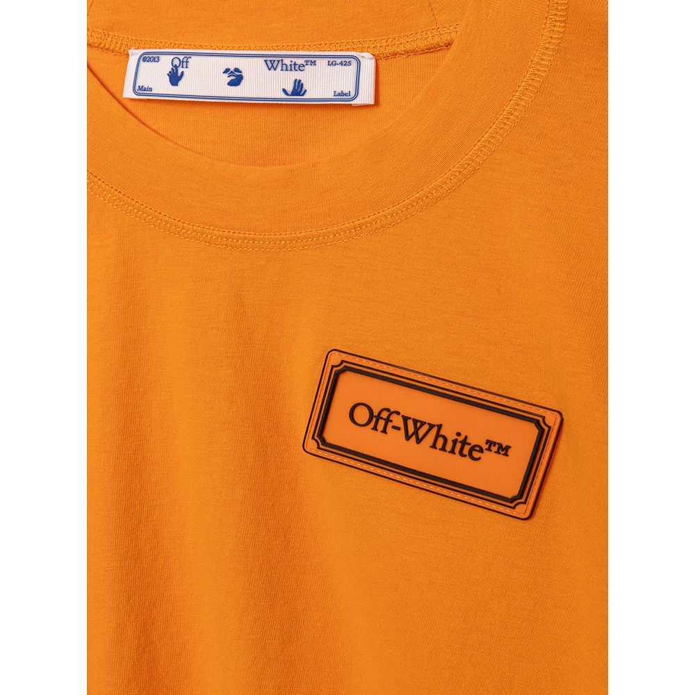 Orange Cotton Statement Top for Women