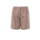 Elegant Silk-Linen Blend Multicolor Shorts