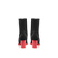 Sleek Neoprene and Leather Black Boots