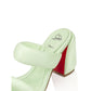 Emerald Elegance Leather Sandals