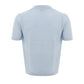 Elegant Light Blue Linen-Cotton Blend Shirt