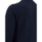 Elegant Blue Wool Sweater for Men