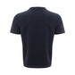 Elegant Blue Cotton Tee for Distinguished Gentlemen