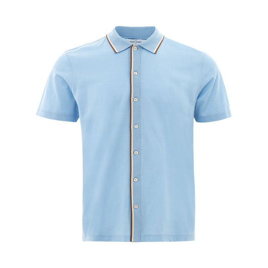 Elegant Light Blue Cotton Shirt for Men