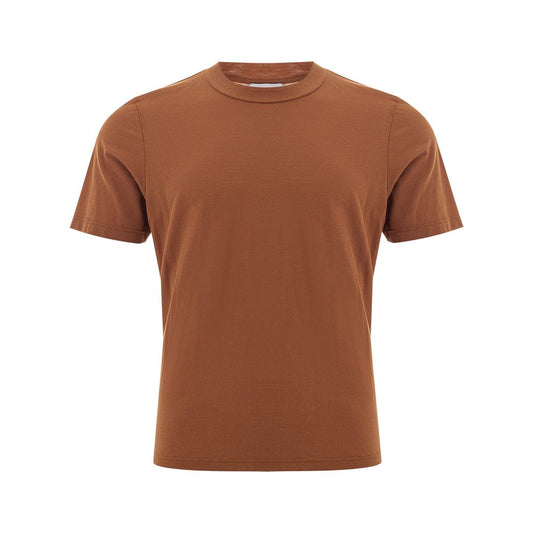 Elegant Cotton T-Shirt in Rich Brown