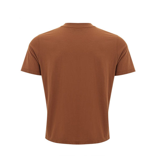 Elegant Cotton T-Shirt in Rich Brown