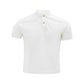 Elegant White Cotton Polo Shirt for Men