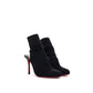 Elegant Leather and Fabric Boots