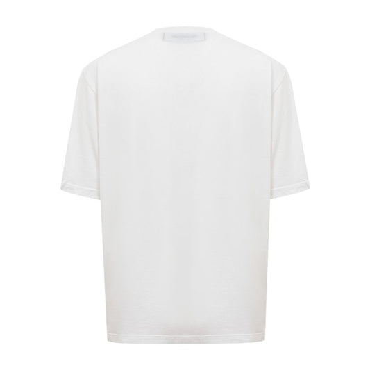 Elegant Cotton White Women's Tee