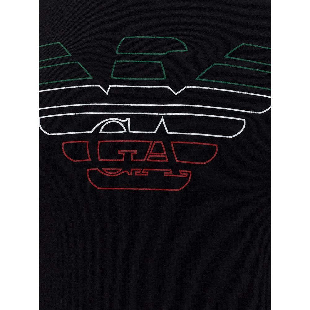 Elegant Cotton Black Tee for Men