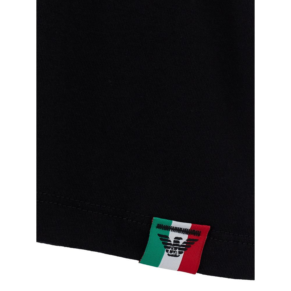 Elegant Cotton Black Tee for Men