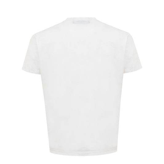 Sleek White Cotton Tee for Men