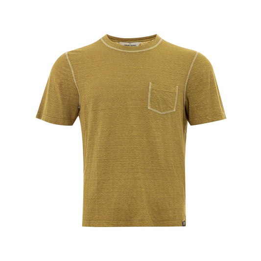 Elegant Green Linen T-Shirt