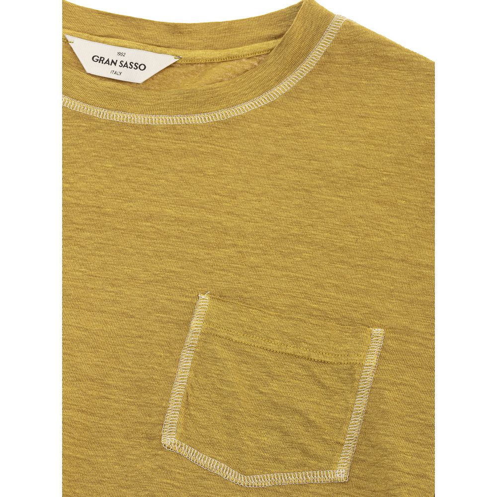 Elegant Green Linen T-Shirt
