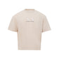 Elegant Beige Cotton Tee for the Modern Man