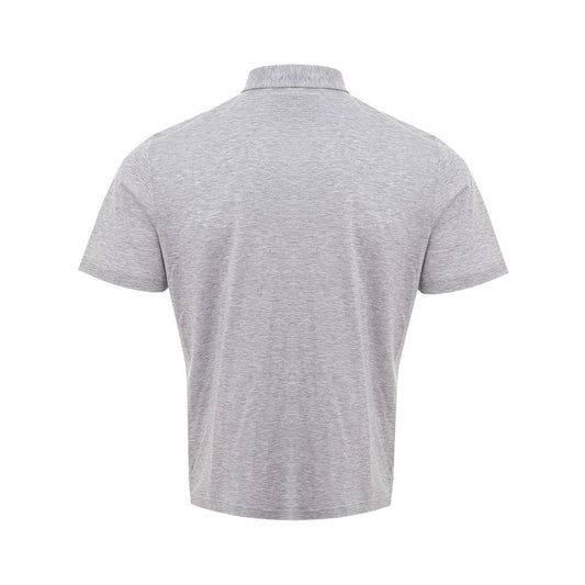 Elegant Gray Cotton Polo Shirt