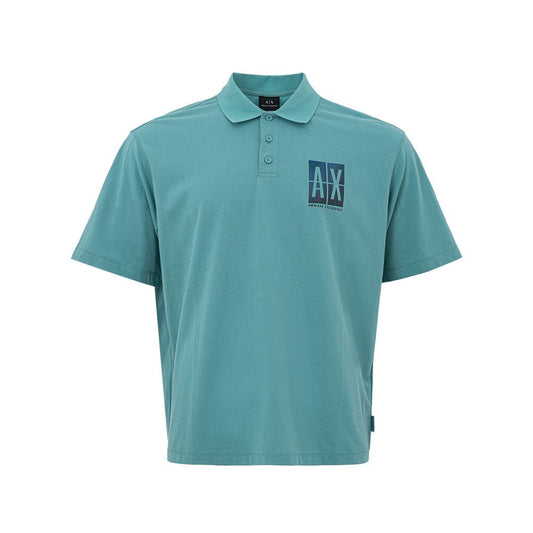Chic Light Blue Cotton Polo Shirt