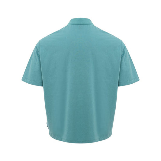 Chic Light Blue Cotton Polo Shirt