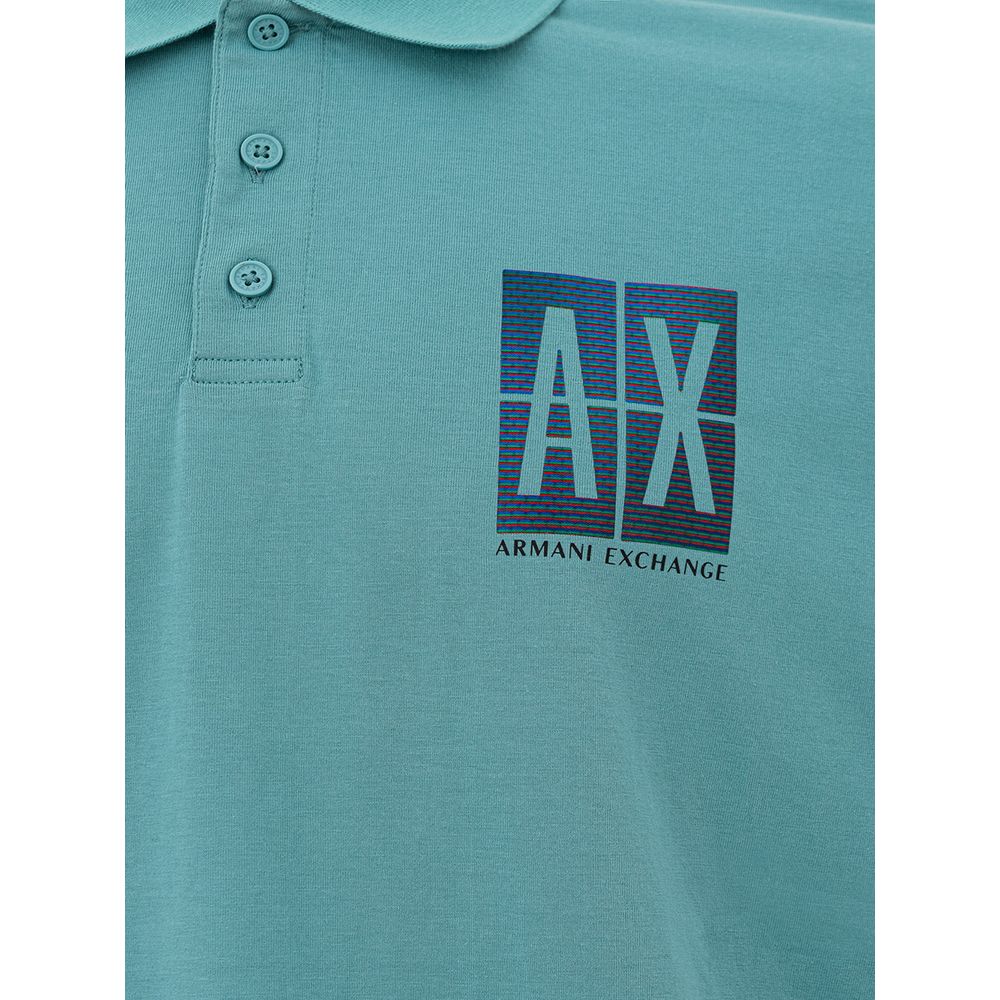 Chic Light Blue Cotton Polo Shirt