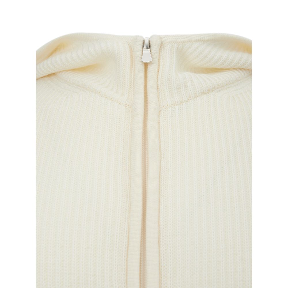Elegant White Wool Sweater for Men