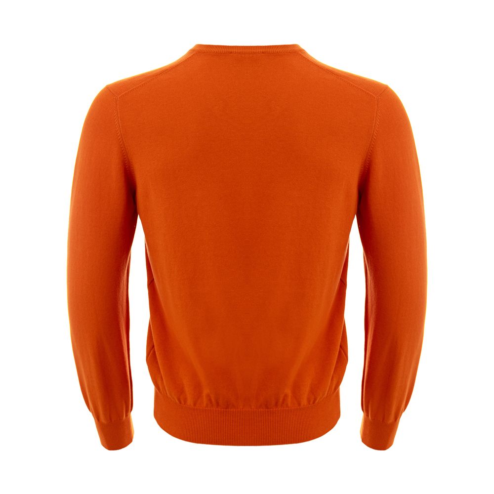 Elegant Cotton Orange Sweater for Men