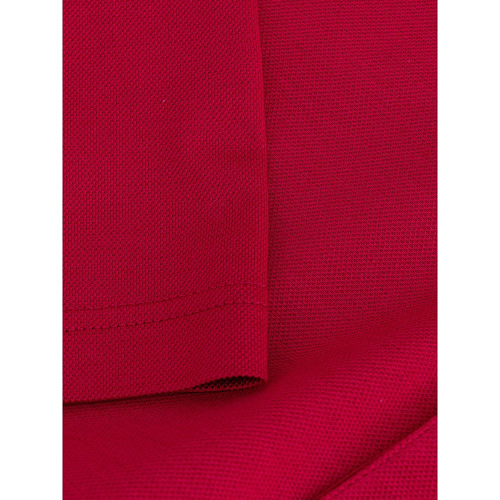 Elegant Red Cotton Polo Shirt for Men