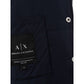 Elegant Blue Polyester Jacket