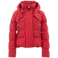 Chic Red Cotton Jacket for Sophisticated Style