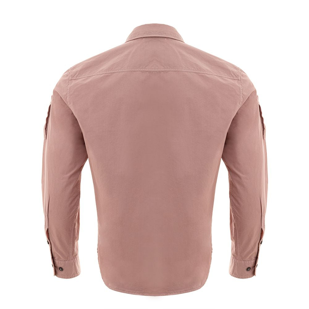 Chic Pink Cotton Shirt for Men