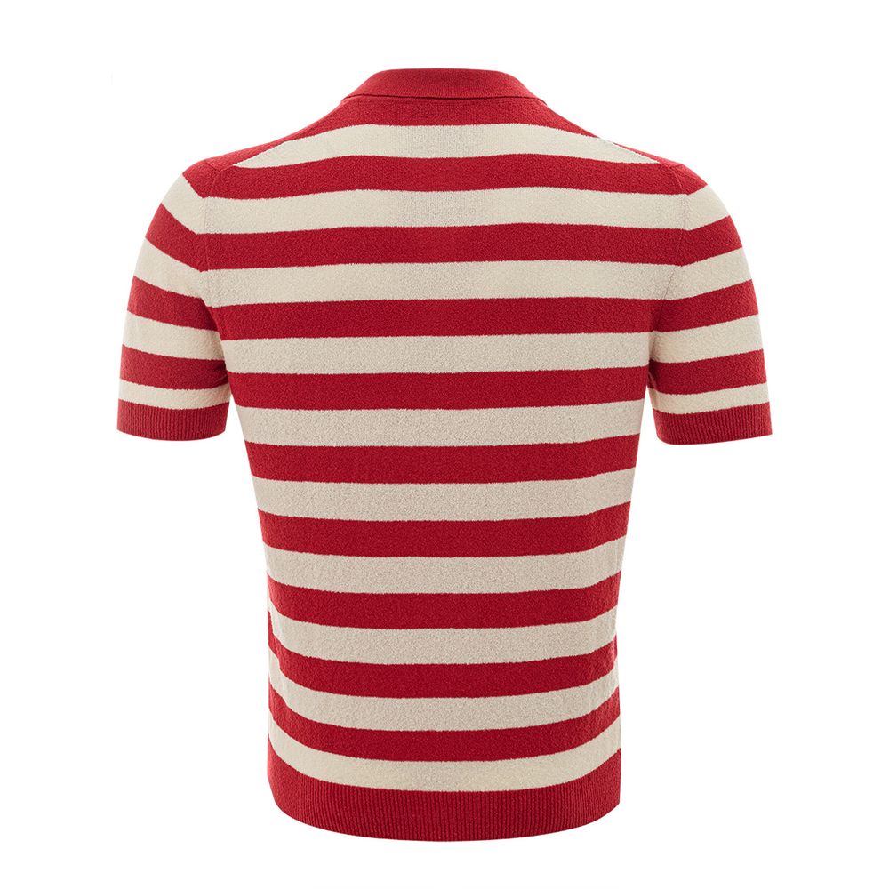Elegant Cotton Polo Shirt in Vibrant Red