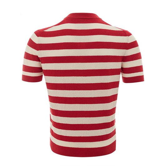 Elegant Cotton Polo Shirt in Vibrant Red