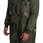 Green Patchwork Camouflage Fur Coat Jacket