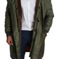 Green Patchwork Camouflage Fur Coat Jacket