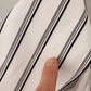 White Striped Cotton Robe Coat Wrap Jacket