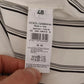 White Striped Cotton Robe Coat Wrap Jacket