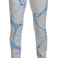 White Blue Cotton Skinny Denim Jeans