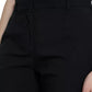 Black Wool High Waist Tapered Trouser Pants