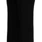 Black Wool Stretch Cropped Capri Trouser Pants