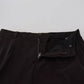 Brown Skinny Men Cotton Stretch Pants