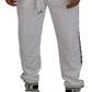 White Logo Jogger Jogging Cotton Pants