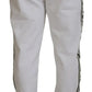 White Logo Jogger Jogging Cotton Pants