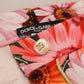 Multicolor Floral High Waist Cropped Pants