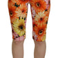 Multicolor Floral High Waist Cropped Pants