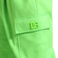 Neon Green Polyester Jogger Sweatpants Pants