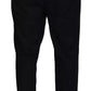 Black Jogger Jogging Wool Pants