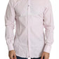 Light Pink Cotton Men Formal GOLD Dress Shirt