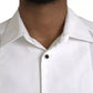 White Bib Cotton Poplin Formal GOLD Shirt