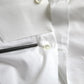 White Bib Cotton Poplin Men Formal GOLD Shirt
