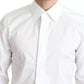 White Cotton Poplin Dress Formal GOLD Shirt