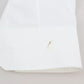 White Cotton Poplin Dress Formal GOLD Shirt